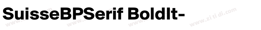 SuisseBPSerif BoldIt字体转换